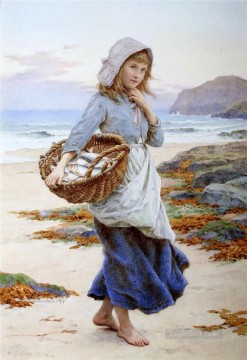 女性 Painting - カントリー・ガール by ヘンリー・ジェームス・ジョンストン イギリス 01 印象派